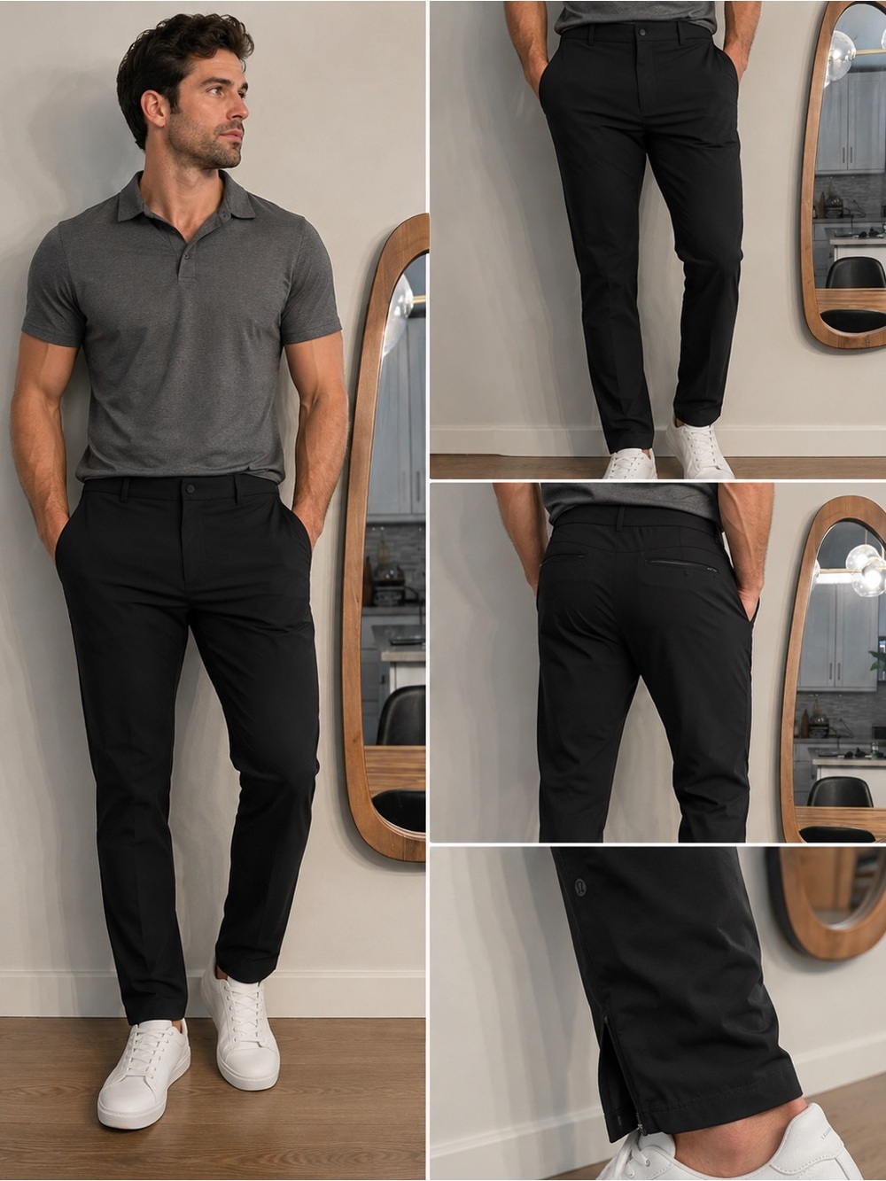 lululemon athletica Men's Black Dress Pants